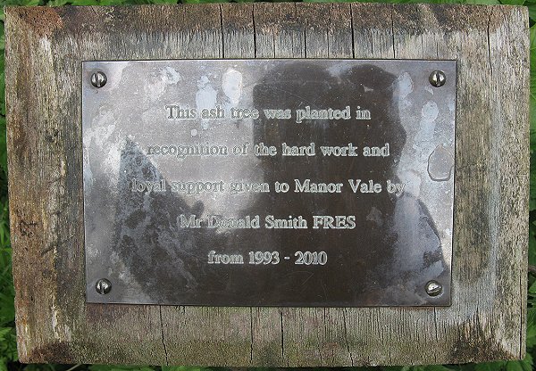 Memorial plaque for Don Smith