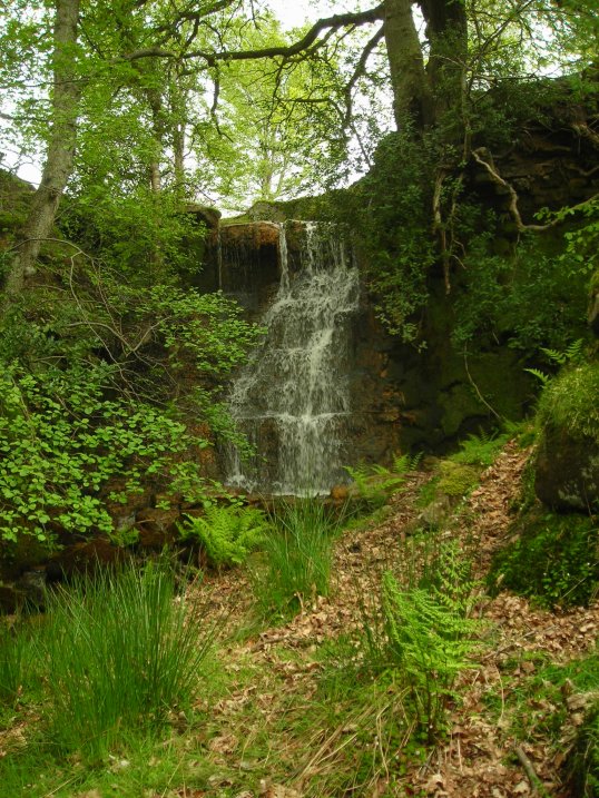 waterfall on moorland beck