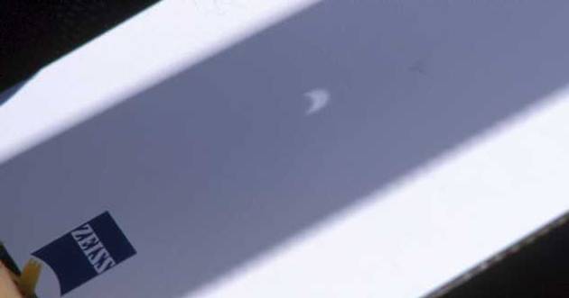 Sun seen as pinhole projection